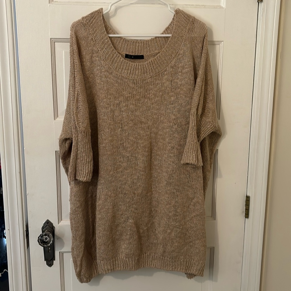 Mom2mom metallic short sleeved sweater